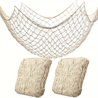 Naval Fishing Net Wall Hanging - Hawaiian Ocean Theme Decor, Perfect for Indoor/Outdoor Party Decorations, Beach, Pirate