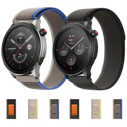 20 22mm Sport Bands For Amazfit GTR 4 / GTR 3 Pro 2 2e 47mm 42mm Watchbands For Amazfit GTS 4 / 3 Bip S Nylon Trail loop Straps