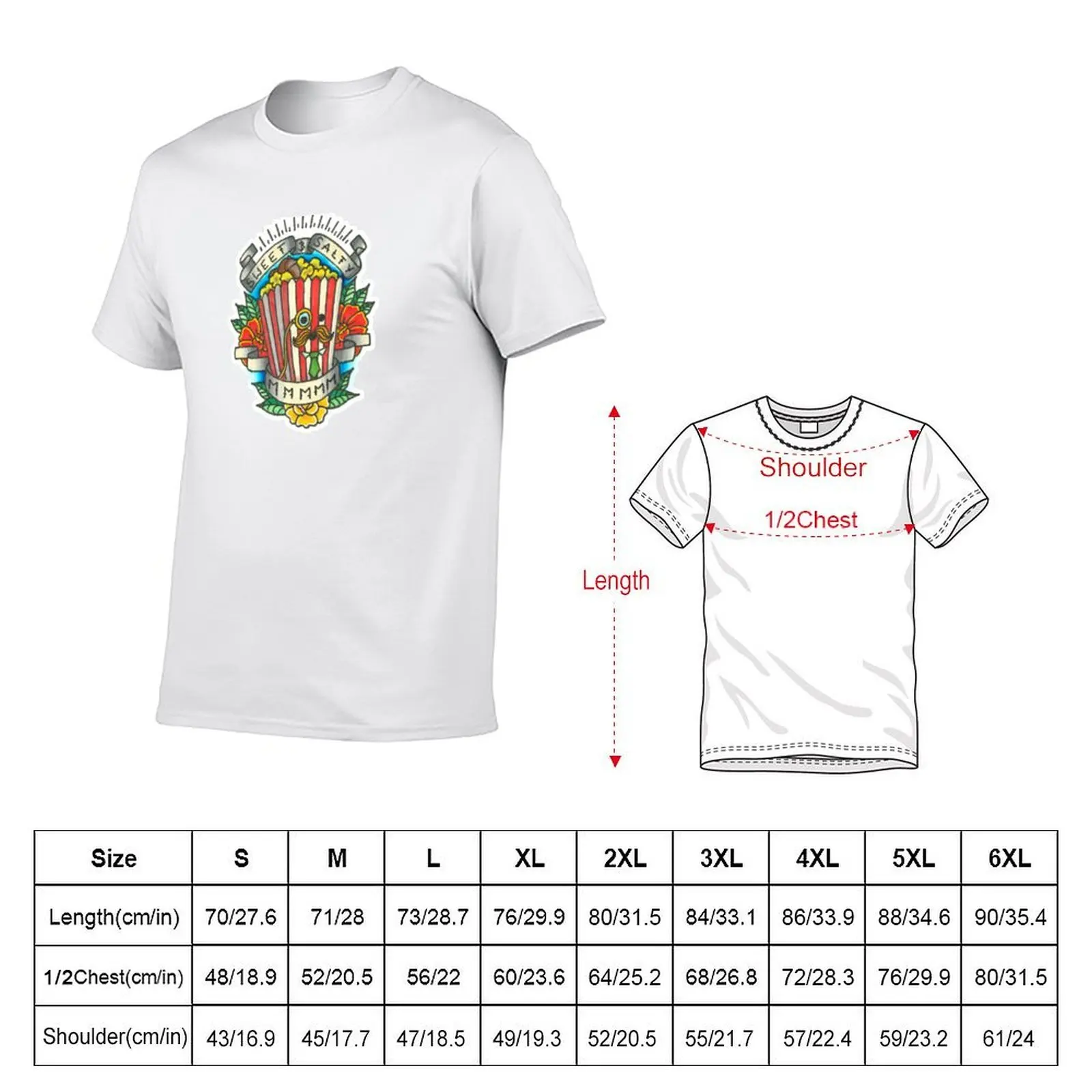 detective popcorn last podcast tattoo art T-Shirt cotton t shirt man man t shirt graphic T-Shirt