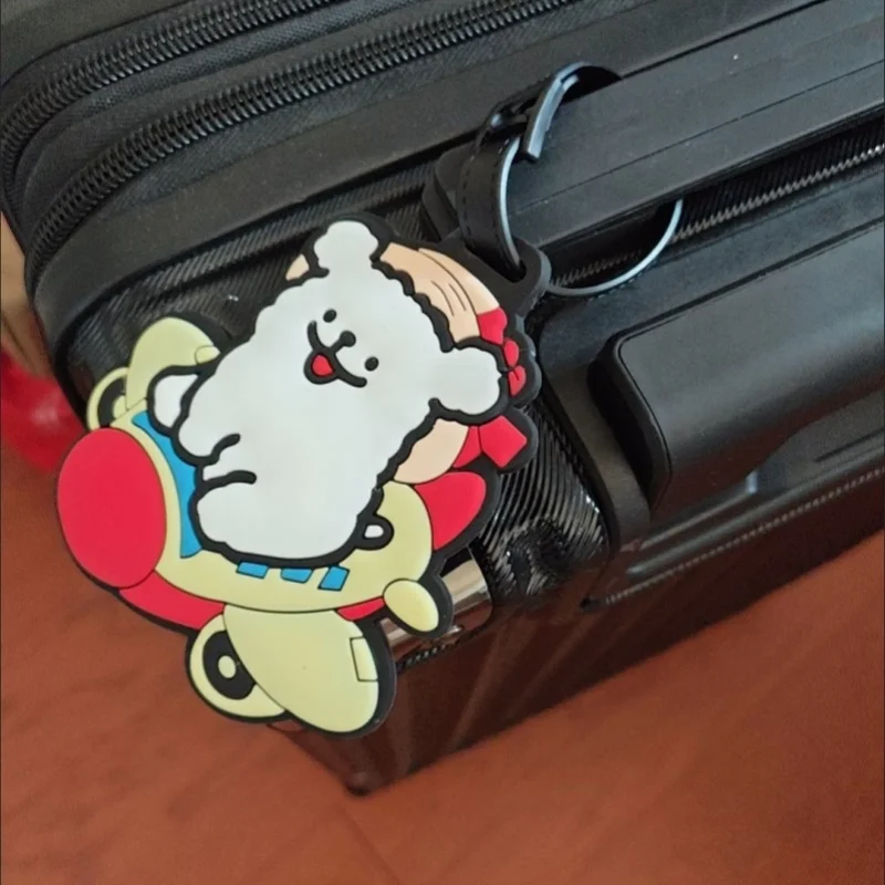  Cute Cartoon Dog Silicone Luggage Tag Anti‑Lost Suitcase Name Label Portable Baggage Identifier Travel Bag Accessory view 5