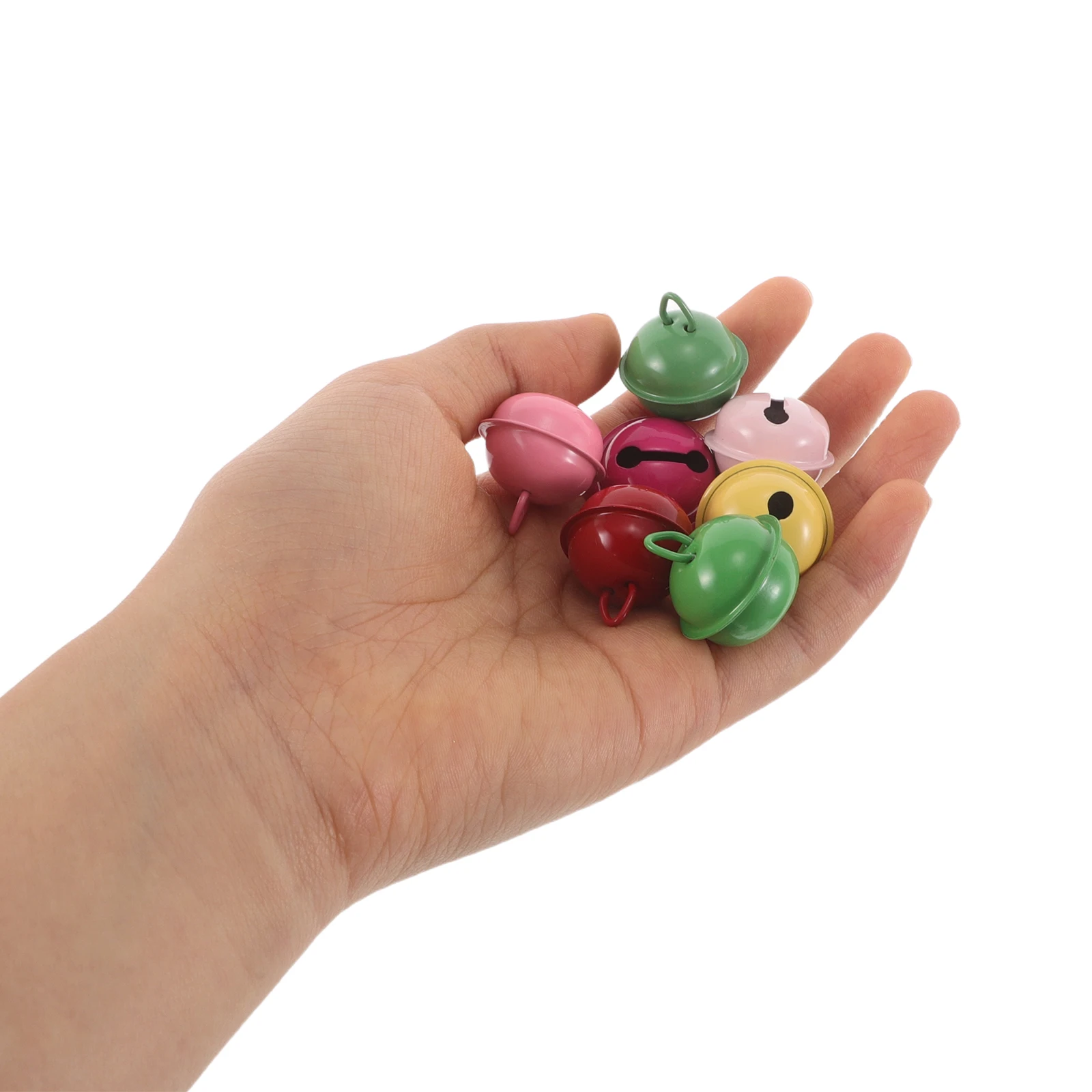 

80Pcs Mini Colored Bell Pendants 22Mm Vibrant Enamel Metal Bells for Dog Collar Accessories Keychain Pendant with Bell Christmas