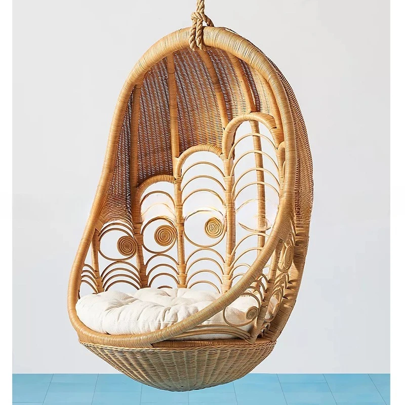 

ins peacock hanging chair indoor hanging basket rattan living room rocking chair adult homestay balcony swing