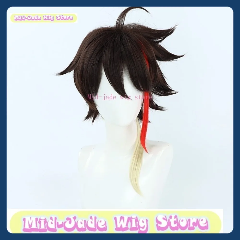 Mid-jade Perücke Shop NIJISANJI Saezugaoka Akina Cosplay Perücke Anime Spiel Rollenspiel Synthetische Haar Halloween Party Kostüme Requisiten