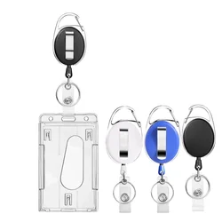 1pc Button Strap Key Ring Badge Reel Holder,Carabiner Hook Retractable ID Card Roller Clip Buckle Hospital Nurse Favor