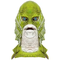 Halloween monster fish biological masks, terrifying costumes, latex novel costumes, rubber full-head party masks, performance