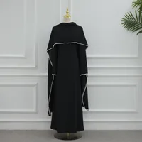 Robe longue musulmane pour femme, ensemble cape et abaya, caftan perlé, robe de soirée ornée de diamants, abayas Ramadan, kaftan, jalabiya 2026 6