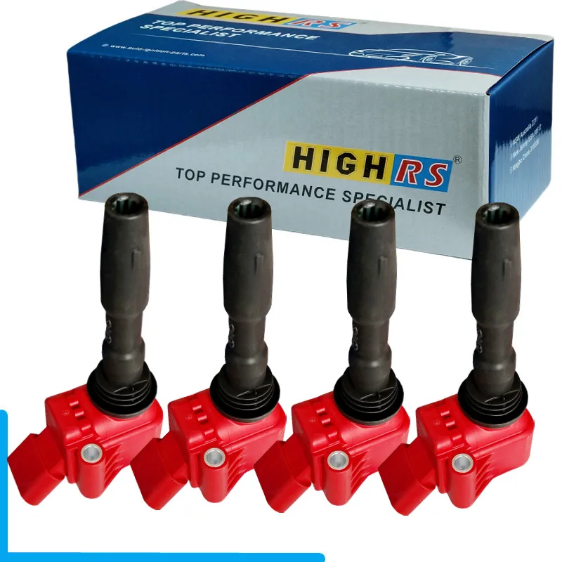 Iridium Spark Plug Ignition Coil For EA211 Audi A1 A3 A4 A5 Q2 Q3 VW POLO GOLF MK7 TOURAN CADDY BEETLE Tiguan Passat 1.2T 1.4T
