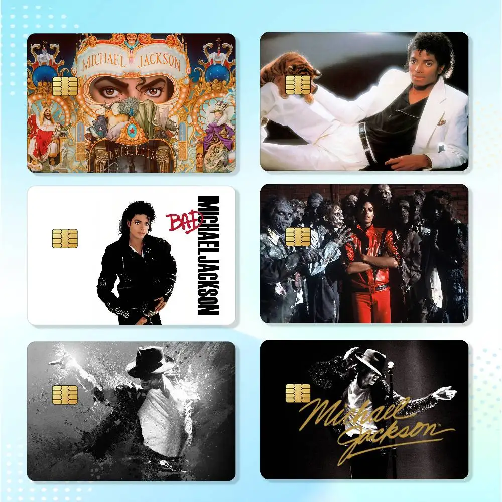Singer M-Michael J-Jackson Waterproof Card Stickers For Credit Cards Debit Cards And Transit Cards 4pcs