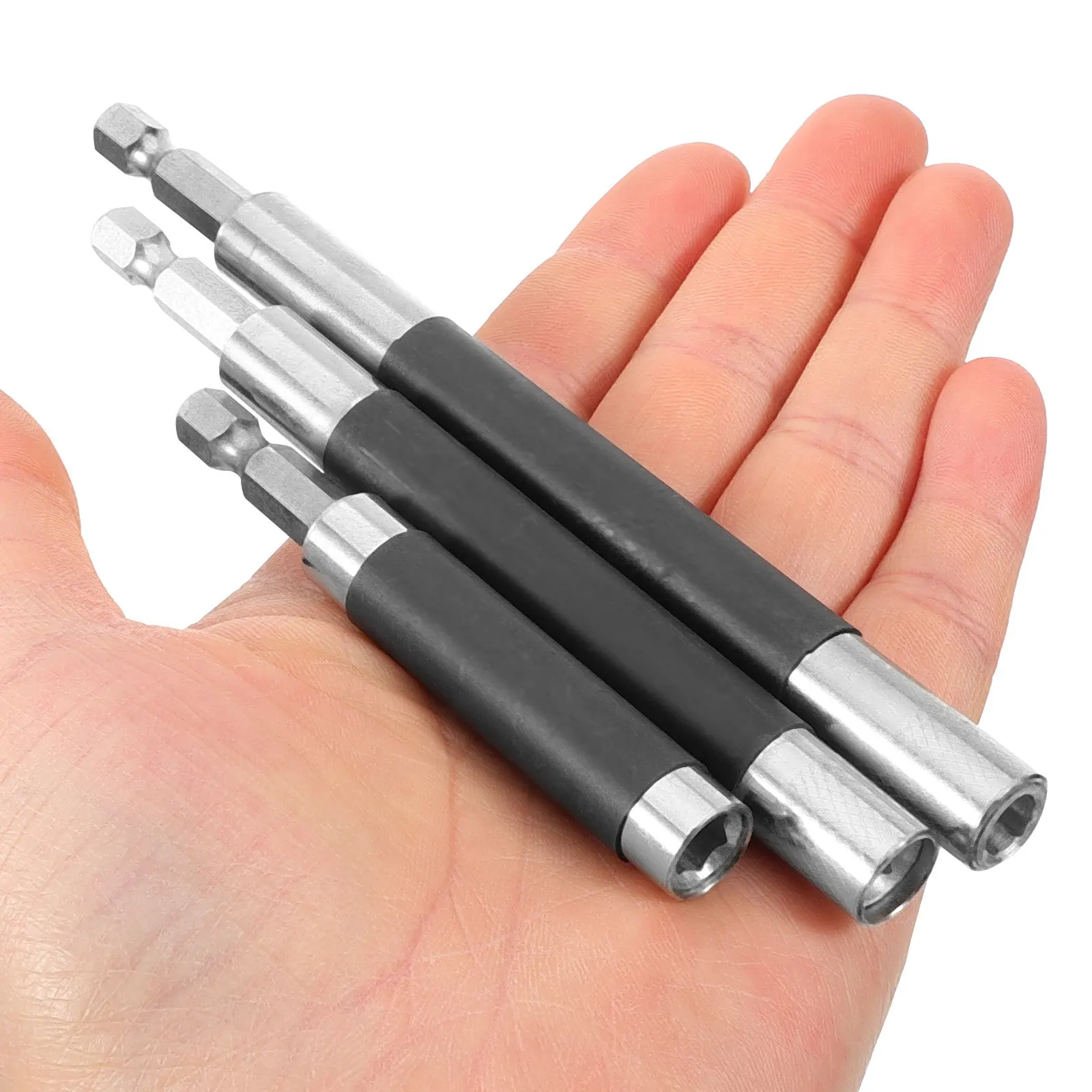 3pcs Screwdriver Screwdriver Extension With Magnet Extension Rod Magnetic Bit Holder Adjustable Drill Accessory Tool Hand Tools