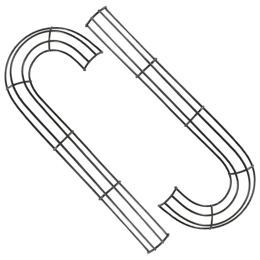 

2Pcs Metal Candy Cane Wreath Frame Iron Floral Wire Ring for DIY Christmas Garland Party Home Decor Candy Cane Wreath Frame