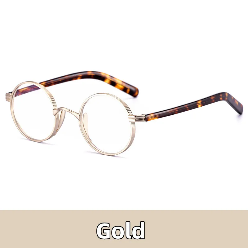 Vintage Titan Legierung Gläser Rahmen Männer Kleine Runde Lesebrille Optische Brillen Frauen Luxus Marke Brillen