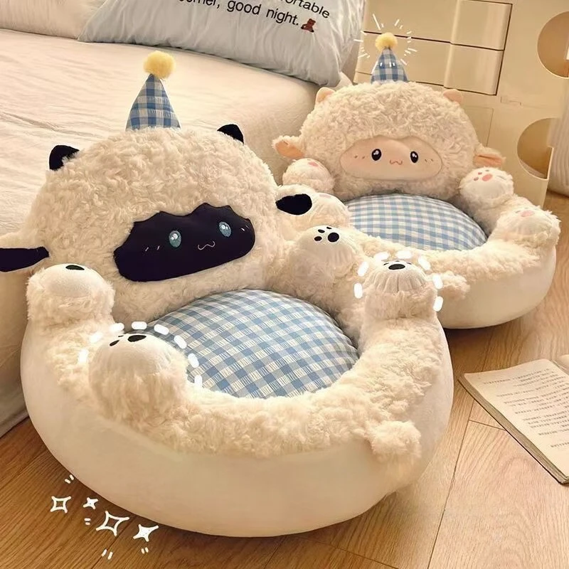 Coussin Tatami pour la maison, dossier de sol intégré, futon, siège paresseux, petit canapé pour enfants, oreiller mignon