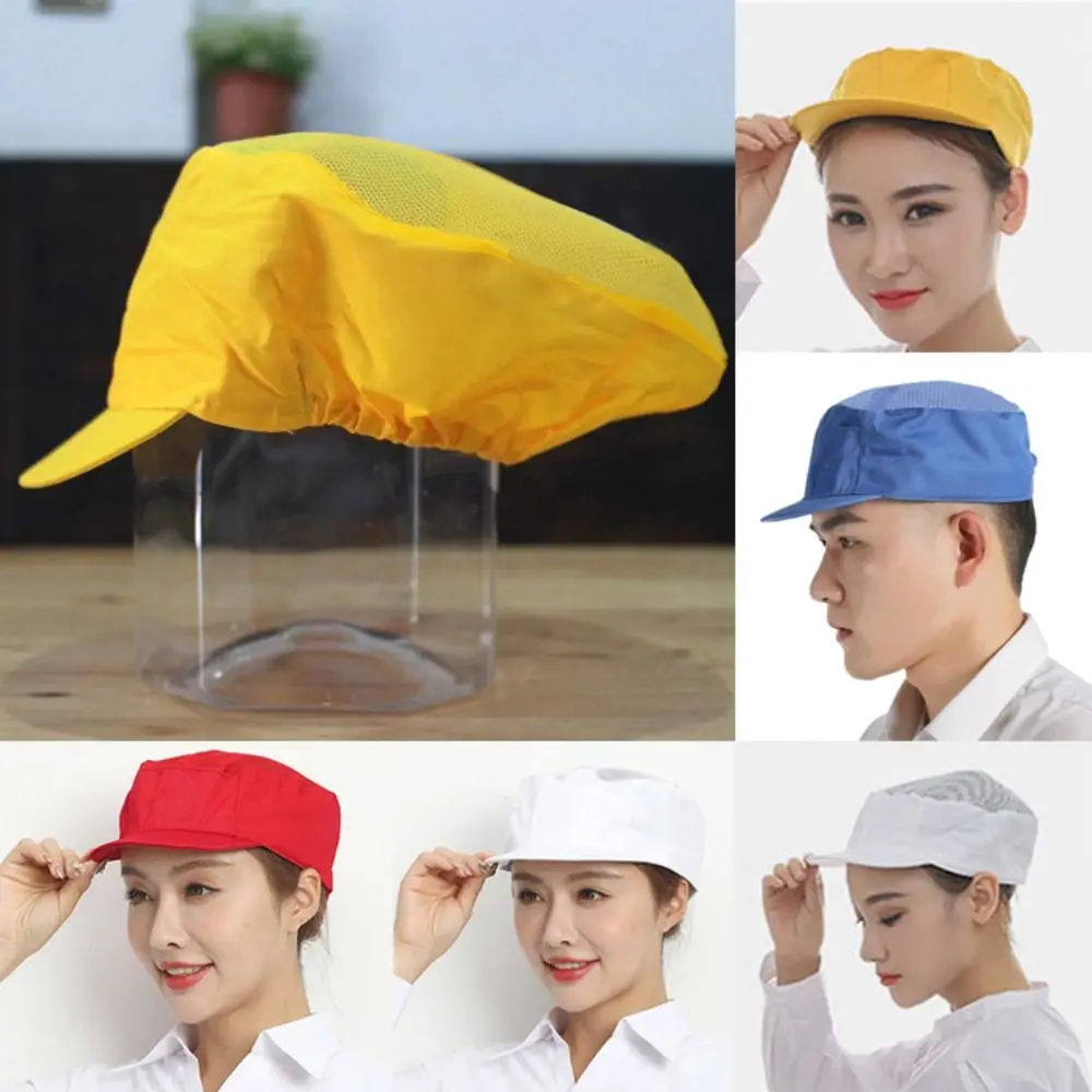 

Comfortable Breathable Top Mesh Work Hat Dust-proof Washable Chef Hat Durable Hair Nets Cap Hotel Restaurants