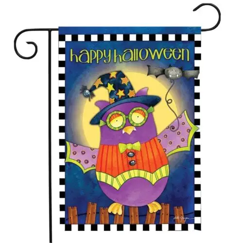 Halloween Owl Garden Flag 12.5