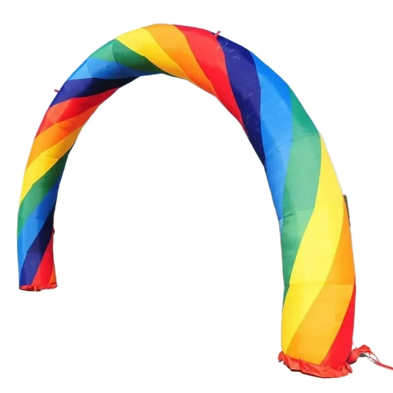 3M × 6M Wide Inflatable Rainbow Arch for Advertising Party Holiday Decoration Rainbow Inflatable Arch (excluding Blower)
