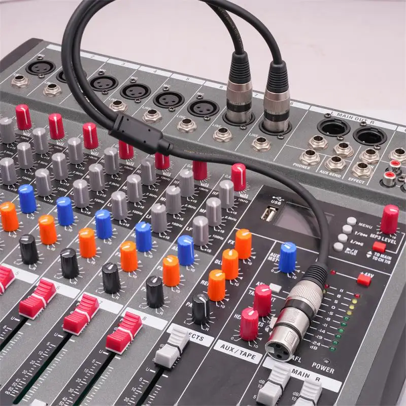 앰프 스피커 헤드폰 믹서용 어댑터 케이블 와이어, 3 핀 XLR 암 잭-듀얼 2 수 플러그 Y 스플리터, 30cm