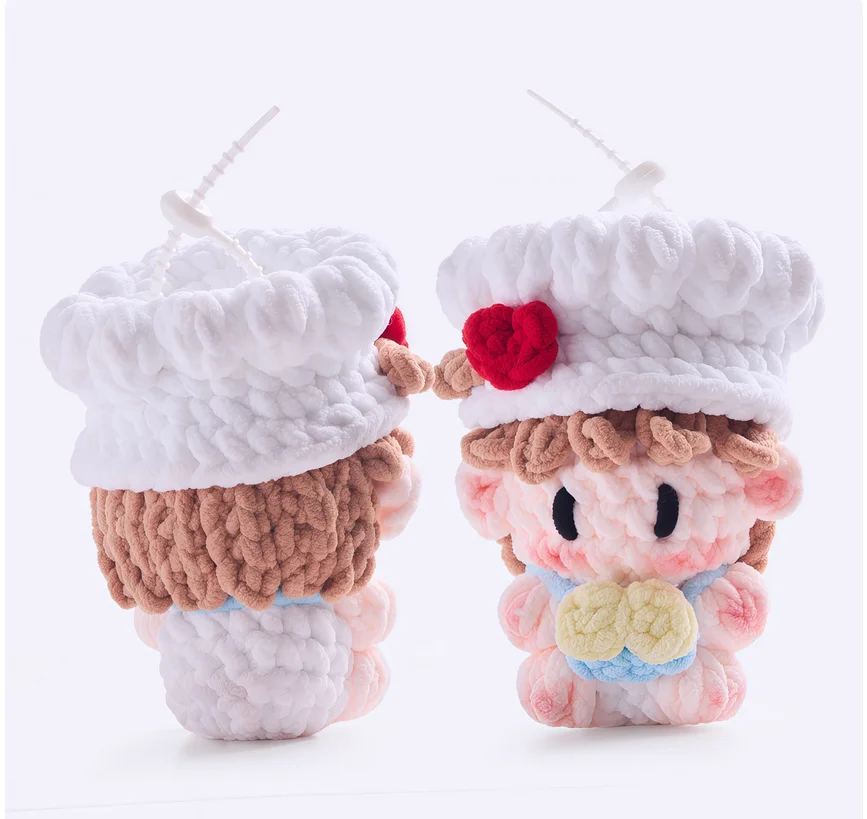 Chef-themed merchandise: gummy candies, handmade crocheted dolls/keychains, concert support items, bag charms.