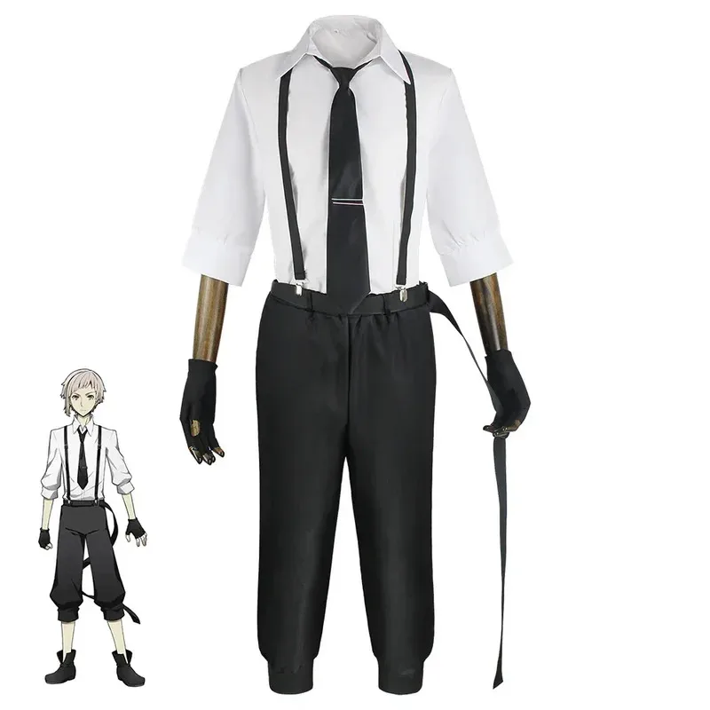 ナカジマアツシコスプレ衣装-bungo-stray-dogst-大人制服アニメハロウィンコスチューム男性ゲームキャラクター衣装