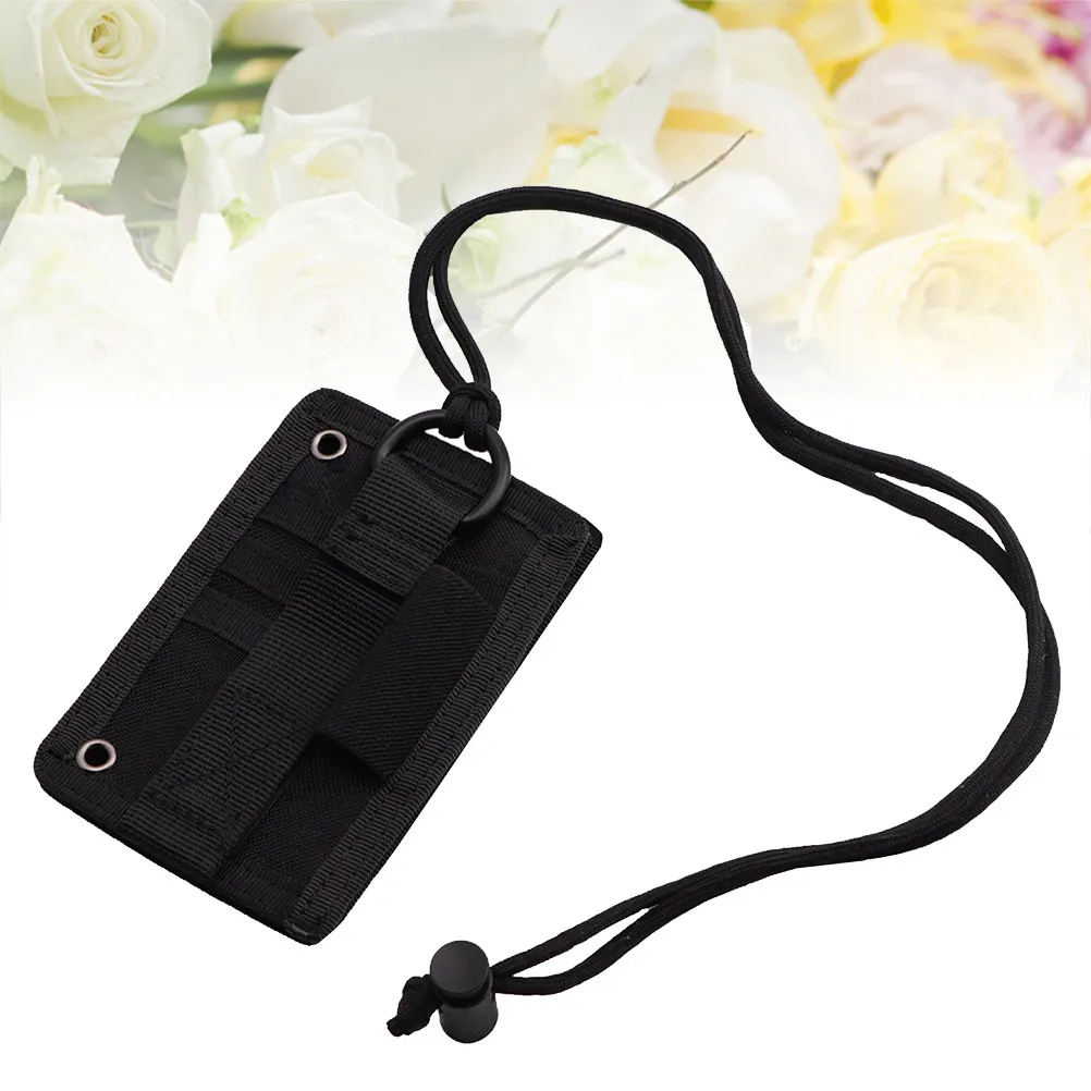 ID Badge Holder with Adjustable Neck Lanyard Clear Window Card Case for Office School Driver License