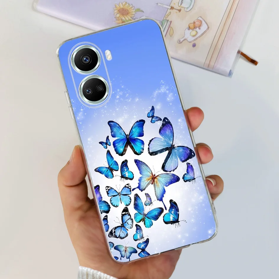 For Huawei Nova 10 SE 2022 Case BNE-LX1 BNE-LX3 Popular Butterfly Painted Soft Silicone Phone Covers For Huawei Nova10 SE Bumper