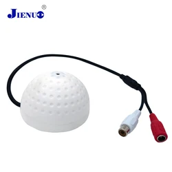 JIENUO Sound Monitor Microphone Pickup Wide Range Audio Input Security HD Mic Adapter For CCTV Camera IP Surveillance