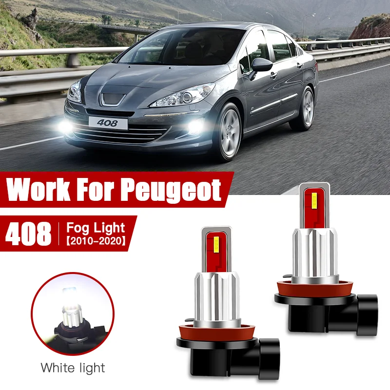 

2pcs Led Car Fog Lamp for Peugeo 408 2010 2011 2012 2013 2014-2020 H11/H8 Front Fog Light Bulb Car Accessories Canbus 12V/35W