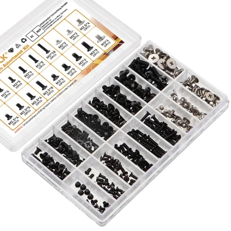 360PCS Flat Head Machine Screws Kit M2 M2.5 M3 Replacement Screws for Dell HP Lenovo Sony Laptop and Notebook Repair