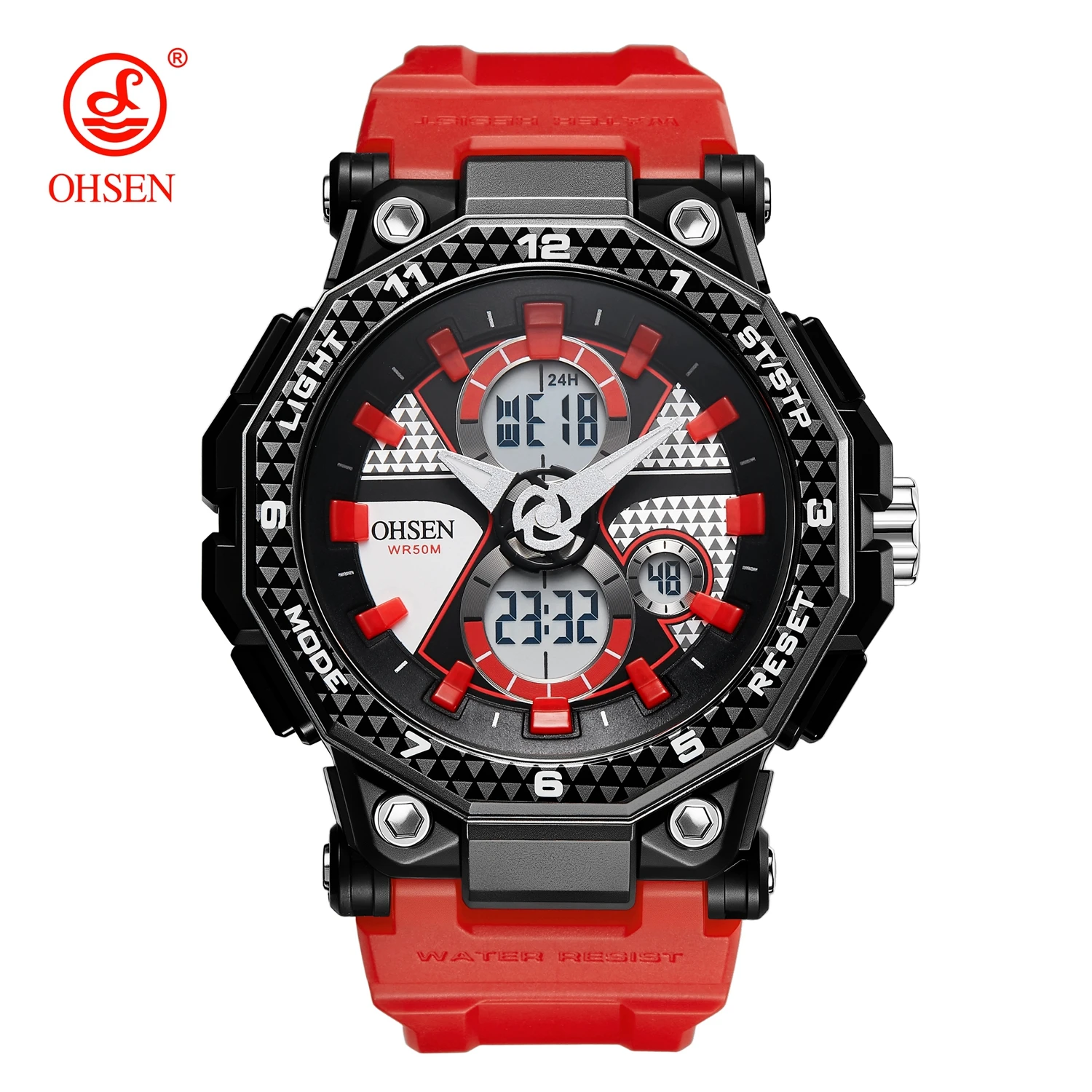 

Спортивные цифровые часы для мужчин на открытом воздухе, красные силиконовые водонепроницаемые тактические электронные мужские кварцевые часы, модные relogio masculino