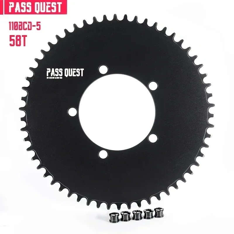 PASS QUEST チェーンリング　58t Pass Quest 110BCD オーバル/ラウンド チェーンリング 42T-58T