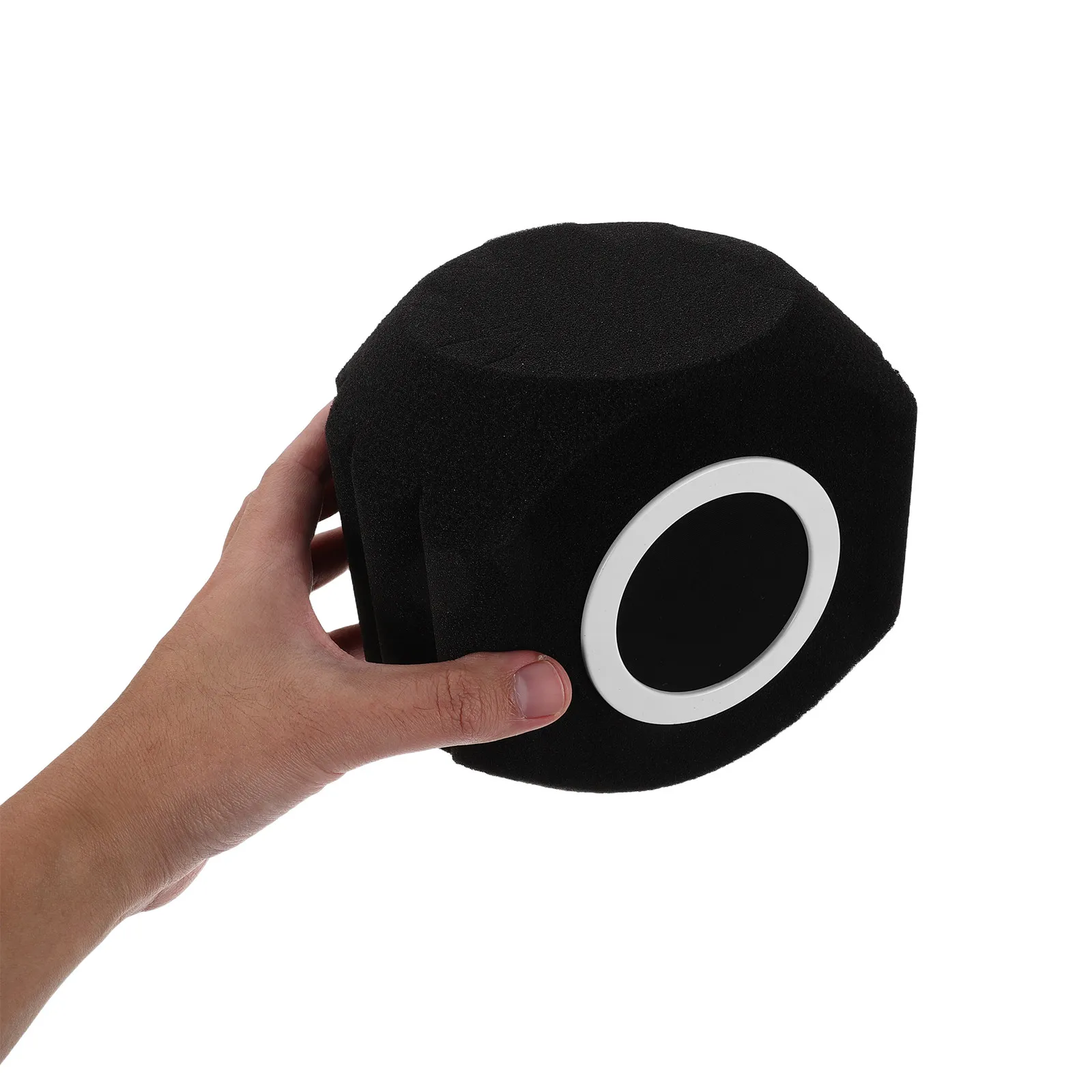 

Ветрозащитный экран для микрофона, черный, изолирующий, акустический, звукопоглощающий, из пеноматериала, для шумоподавления, для музыкальной студии, для записи вокала