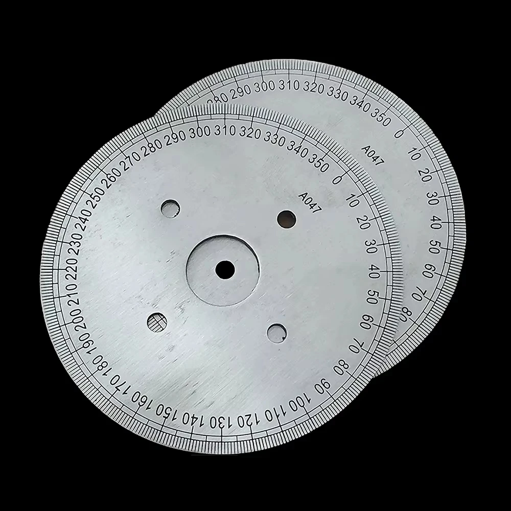 Diameter:60mm inner hole:25mm thickness:2mm 360 degree Ultra small dial scale Stainless steel disc
