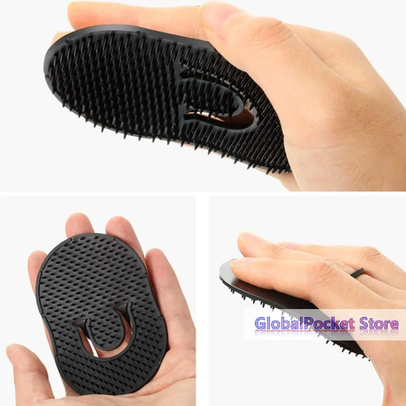 [TG823]1Pcs Small Round Hair Brush Pocket Comb Hair Men Beard Mustache Palm Travel Scalp Massager Portable