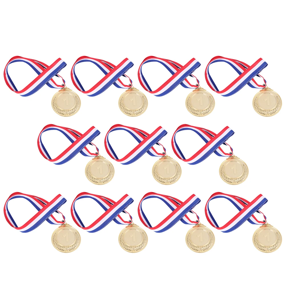 

12 Pcs Gold Metal Medals 5cm Small Size Sports Reward Prize School Events Competition Basketball Soccer DIY Aluminum Alloy