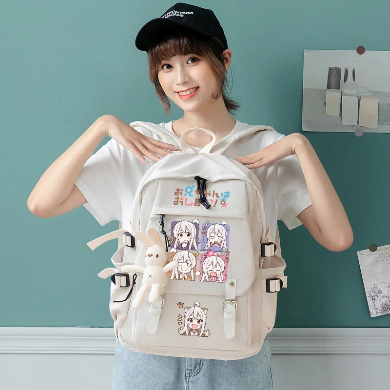 Anime ONIMAI - I'm Now Your Sister! Backpack Students School Book Bag Pocket Shoulder Travel Bags For Girls Boys Teenagers