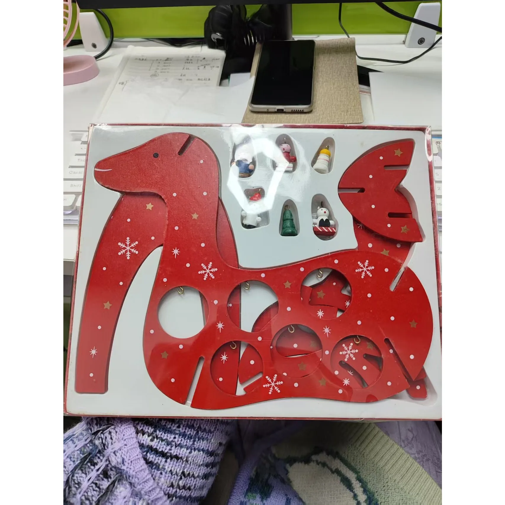 

Christmas decorations, Christmas decoration props, tabletop ornaments, wooden christmas deer