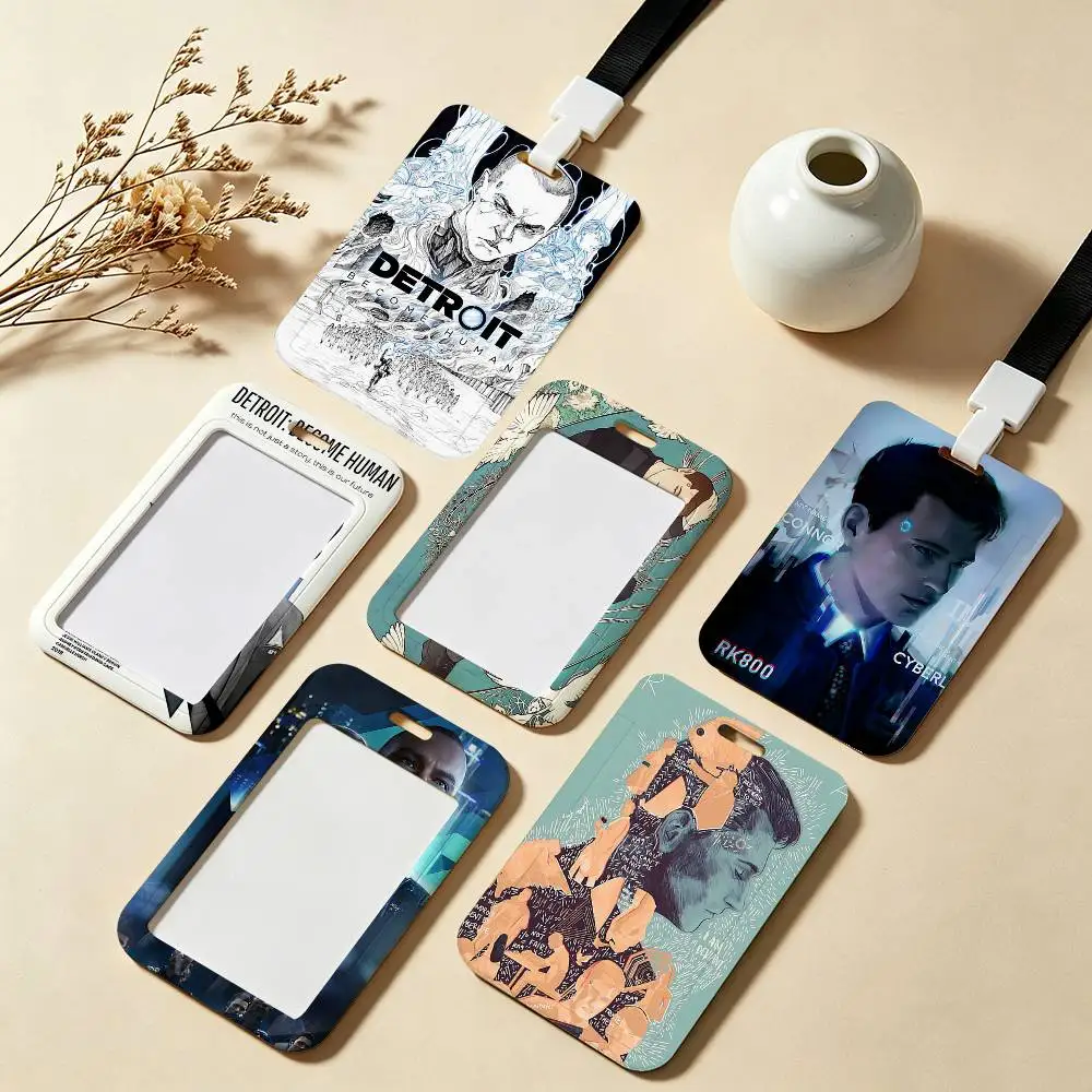 

Game D-Detroit Become Human ID Badge Holder With For Office School Name Card Credentials Case