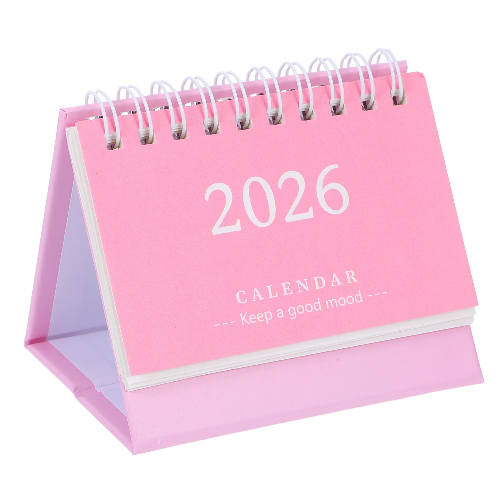 

Compact 2026 Desktop Calendar Mini Standing Flip Planner Thick Paper Anti-Bleed Monthly Calendar for Office Home Organization