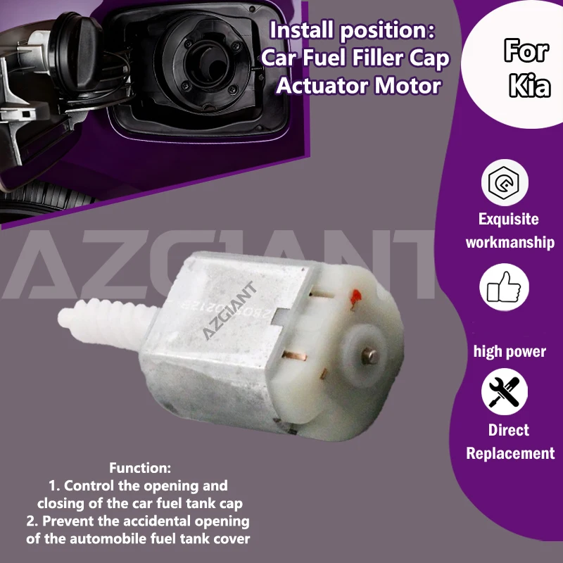

AZGIANT 1020512 901824 For Kia NIRO 2017-2021/K5 Optima 2011-2016 Car fuel filler cap locking system actuator inner DC motor