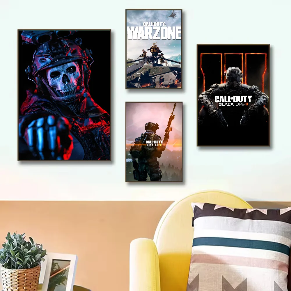 Modern Warfare Call Of Duty Poster HD art sticky wall waterproof home living room bedroom bar aesthetic decoration