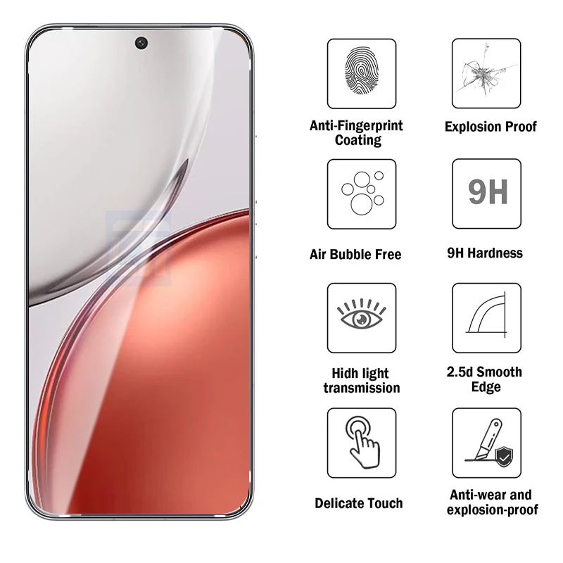 واقي شاشة مكون من 2-4 قطع من الزجاج المقسى لهاتف Honor Magic8 Lite غطاء كامل طبقة رقيقة واقية لفيلم Honor 500 Pro عالي الوضوح