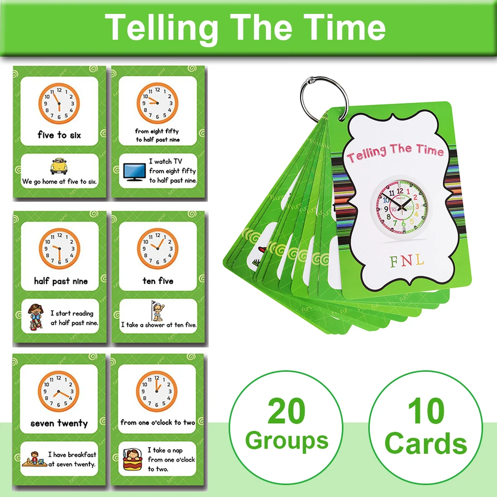 Tarjetas de aprendizaje de idioma inglés Montessori para niños, material educativo completo, material de enseñanza para el jardín de infantes