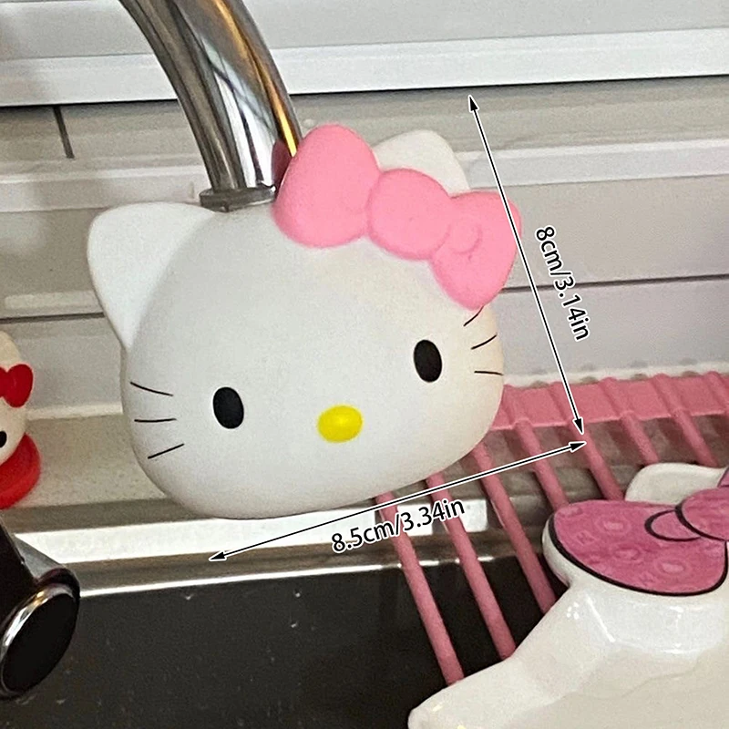 Keran Pancuran dapur Hello Kitty, keran Pancuran dapur, Filter anti cipratan, keran rumah tangga dapat diputar, hadiah barang rumah