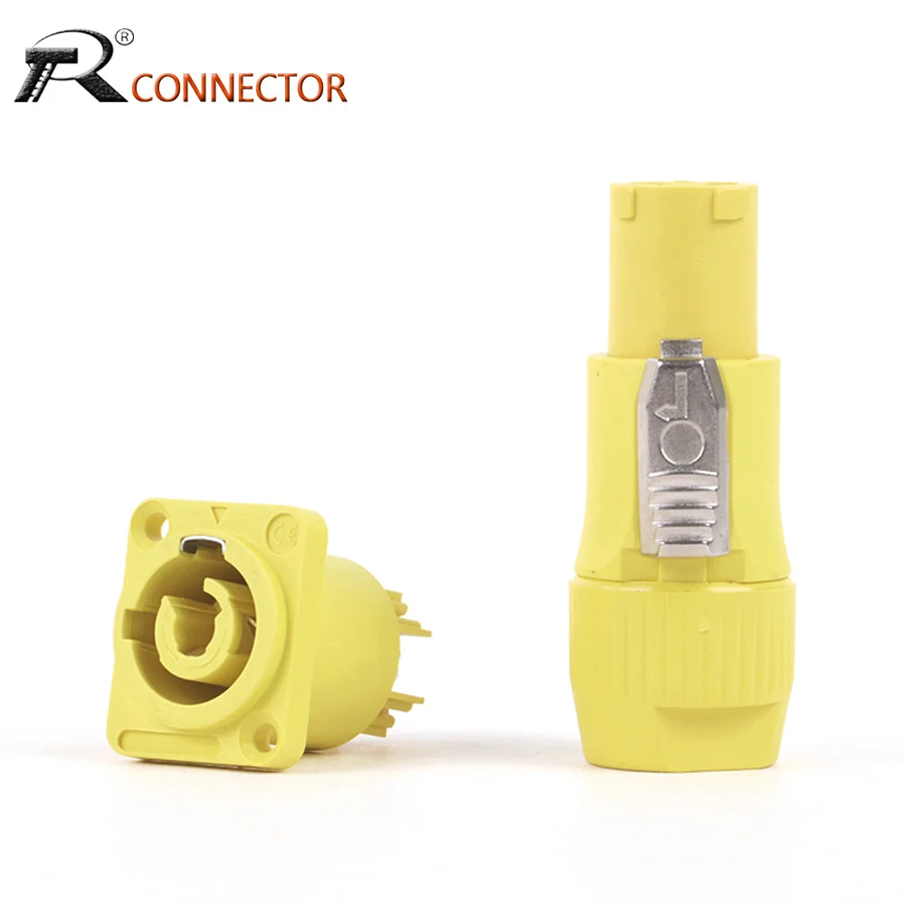 2PC 3PIN PowerCON Connector 3 Pins NAC3FCA&NAC3MPA-1 Power Male Plug Power Female Chassis Socket Professional Speaker Connector