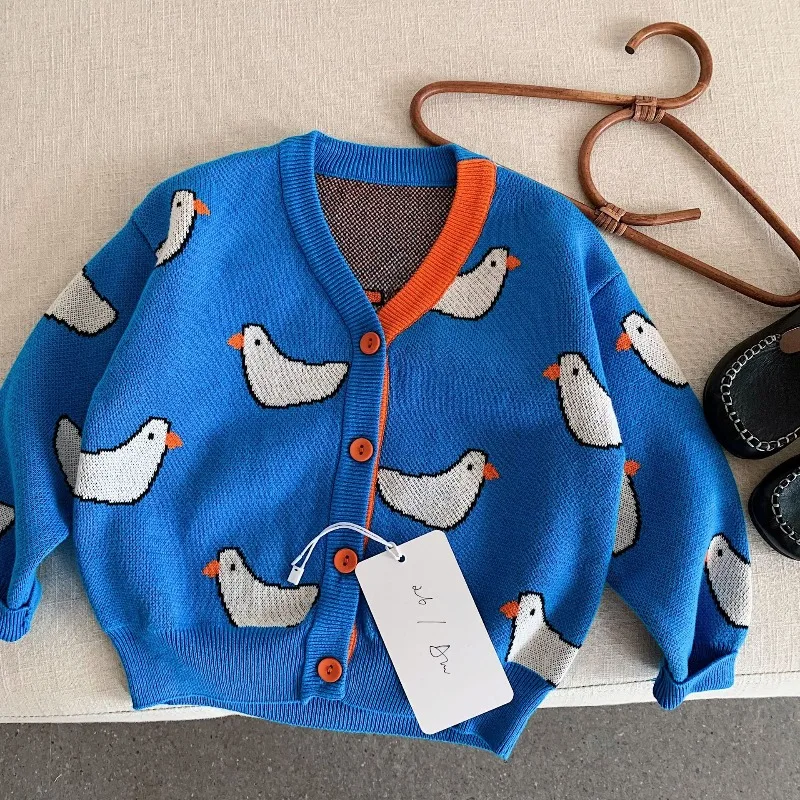 Kinderpullover Herbst Winter Strickjacke für Mädchen und Jungen, Locker Gestrickte Oberbekleidung, Kleinkinder Mäntel, Babykleidung