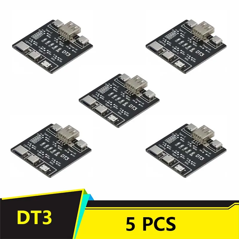 DT3 Data Cable Detection Board Type-C Micro USB C Cable Tester Short Circuit On Off Switching Diagnose Tool for iOS Android
