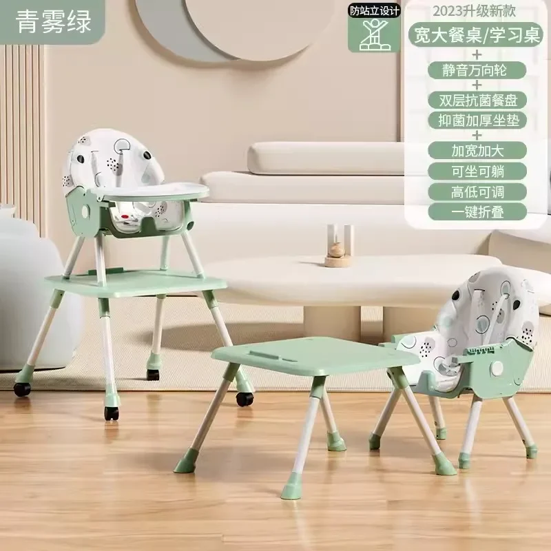 Chaise de Salle à Manger Multifonctionnelle pour Bébé, Table Pliante Portable pour Enfants, Siège de Maison