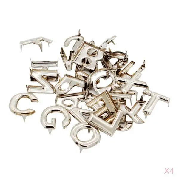 52Pcs Leather Crafts Letters Rivets Rivets for Shoes Bags Bracelet DIY