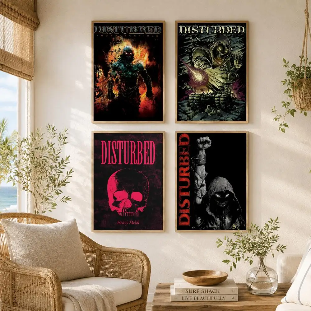 Nu Metal Band D-DisturBed Poster Versatile HD Waterproof Wall Art Self-Adhesive Decor for Any Space Ideal Gift