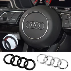 ABS Car Steering Wheel Emblem Covering Sticker for Audi A6L A4L A8L A1 A5 A3 A7 Q3 Q5 Q7 Interior Refitted Decoration Styling