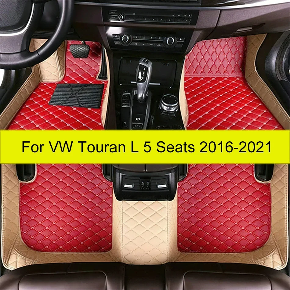 

Car Floor Mats For VW Volkswagen Touran L Five Seats 2016 2017 2018 2019 2020 2021 Custom Auto Foot Pads Interior Accessories